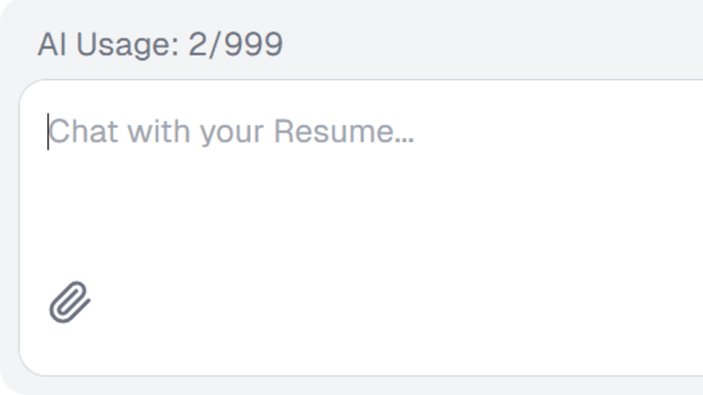 AI Resume Builder Interface
